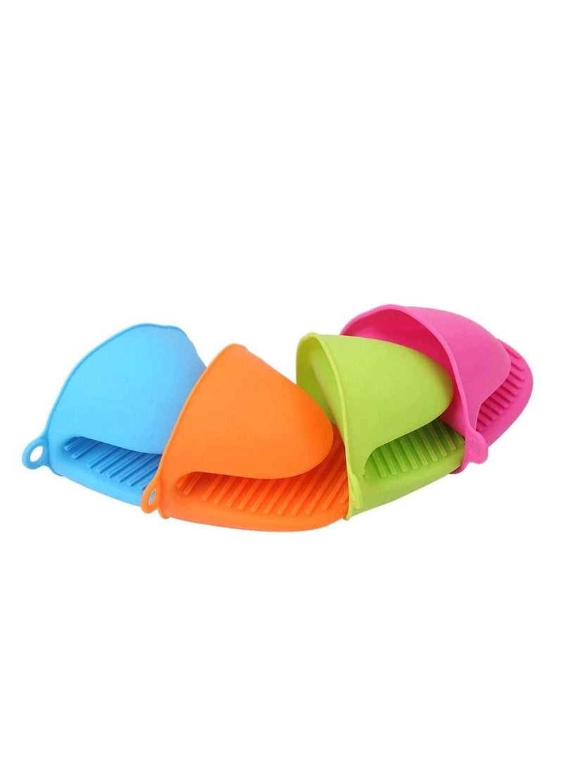 Y&D Silicone Potholder Heat Resistant Non-slip Cooking Pinch Mitts Gloves Mini Oven Grab Bowl Clip Grips/Grilling Baking BBQ Glove 2 Pairs  - Image 1