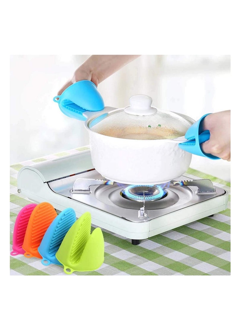 Y&D Silicone Potholder Heat Resistant Non-slip Cooking Pinch Mitts Gloves Mini Oven Grab Bowl Clip Grips/Grilling Baking BBQ Glove 2 Pairs  - Image 2