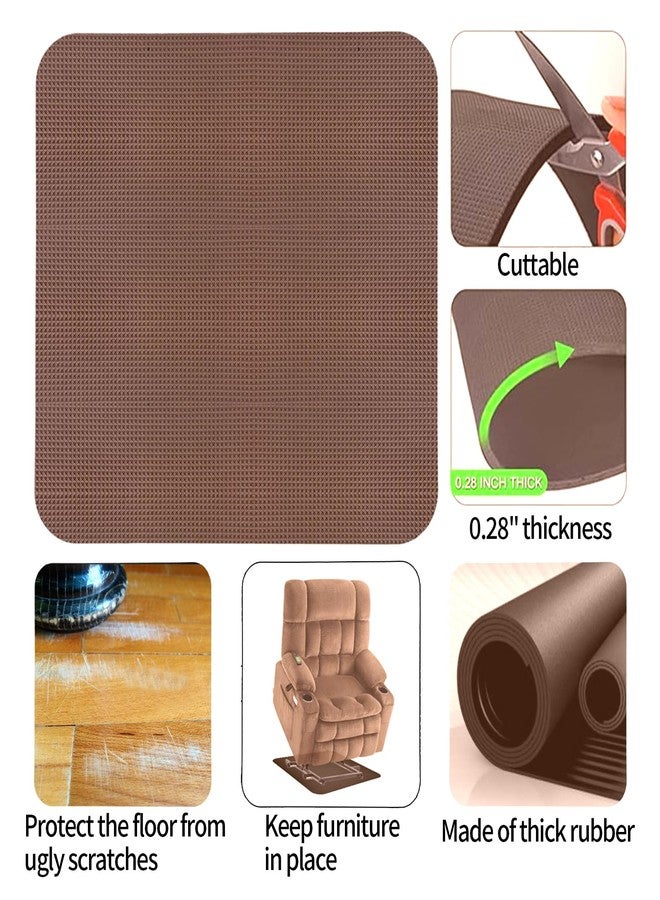 Niteguy Non Skid Rubber Furniture Gripper Pad for Recliners,Floor Rubber Mat,Anti Slide Furniture Pad Hardwood Floor Protector,Swivel Chairs Recliner mats for Hardwood Floors Non Slip Recliner Grippers Coffee - Image 4