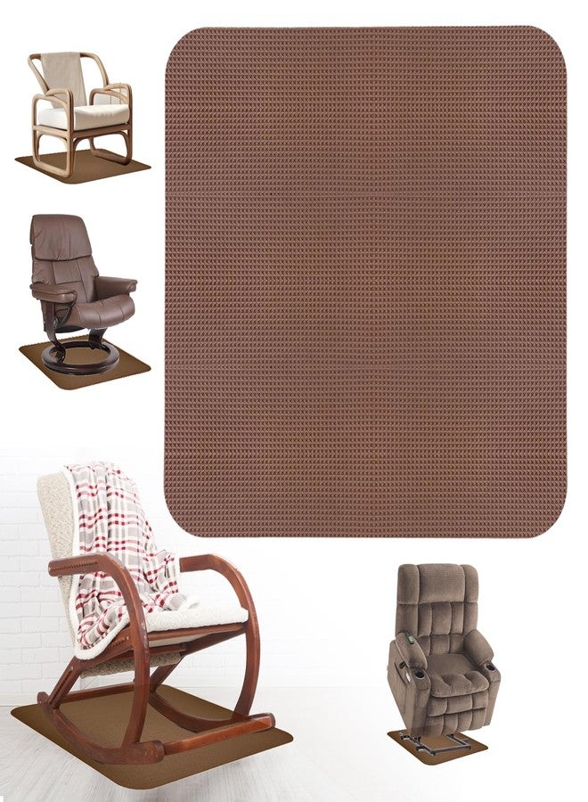 Niteguy Non Skid Rubber Furniture Gripper Pad for Recliners,Floor Rubber Mat,Anti Slide Furniture Pad Hardwood Floor Protector,Swivel Chairs Recliner mats for Hardwood Floors Non Slip Recliner Grippers Coffee - Image 1