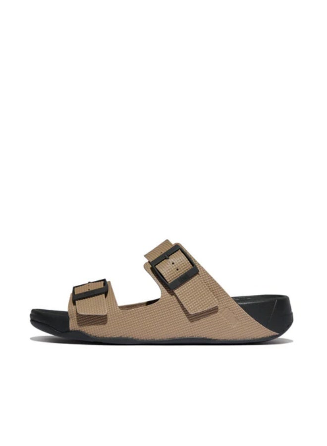 فيت فلوب 049-887 Fitflop Mens Sandals Gogh Moc Buckle Embossed E7J-076 Taupe - Image 1