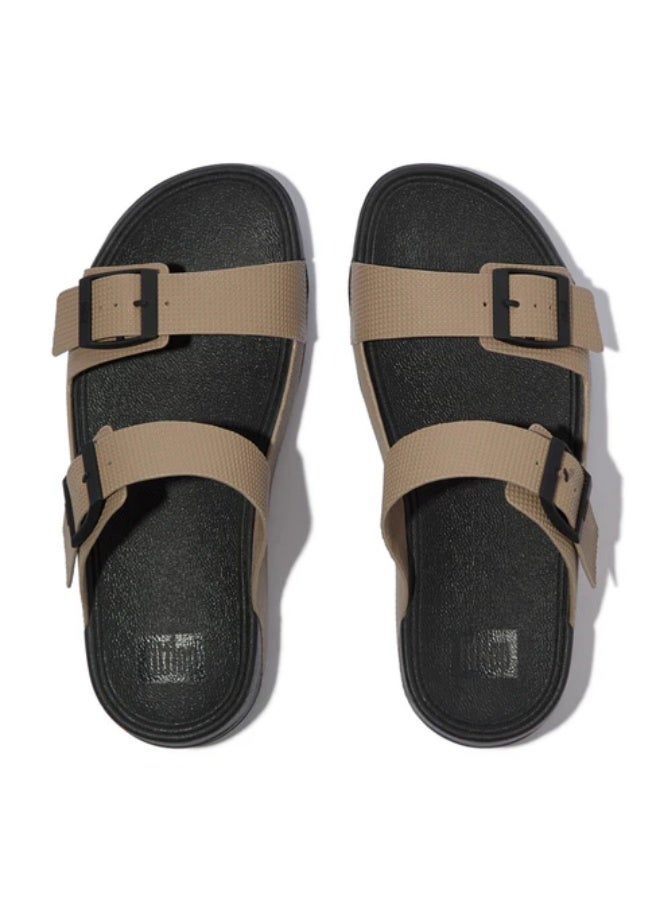 فيت فلوب 049-887 Fitflop Mens Sandals Gogh Moc Buckle Embossed E7J-076 Taupe - Image 2