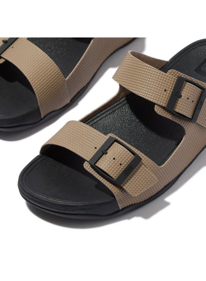فيت فلوب 049-887 Fitflop Mens Sandals Gogh Moc Buckle Embossed E7J-076 Taupe - Image 3