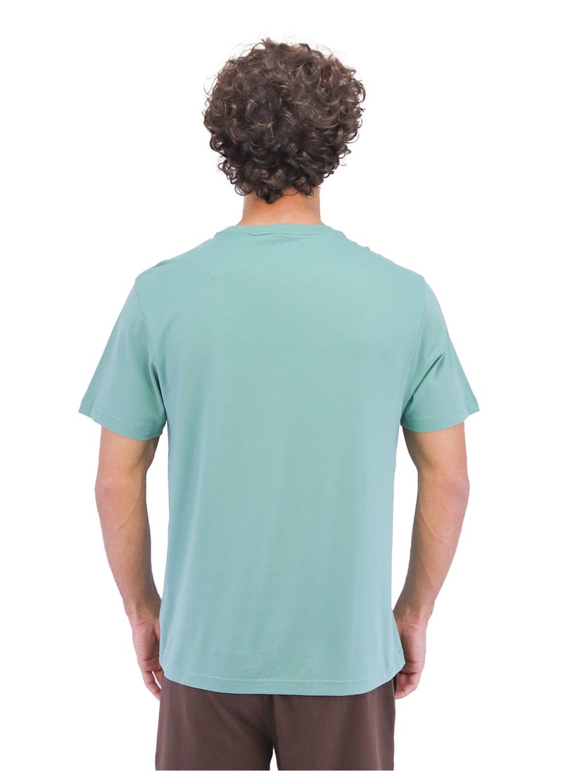 GIORDANO - Men's Singnature T-Shirt - Green - Image 1