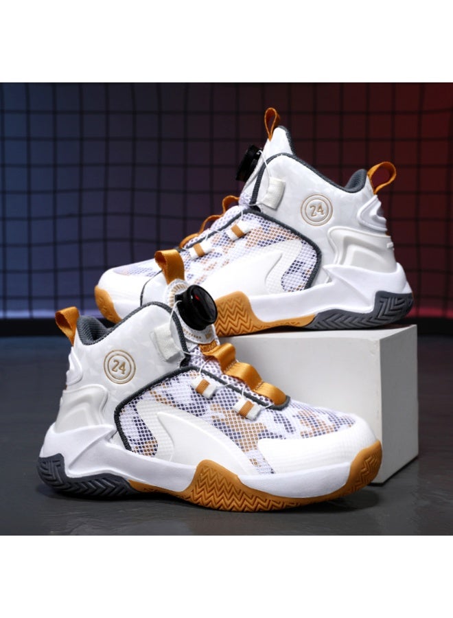 NIBEMINENT Kids Basketball Shoes  Sneakers Non-slip Child Trainer Basketball  Shoes Outdoor Children Sport Shoes - Image 1