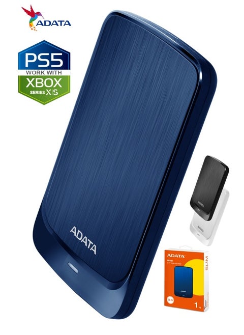 HV320 1TB External HDD Slim Hard Drive | Compatible with PS5 XBOX for Superfast Gaming Fast Data Transfer | Blue