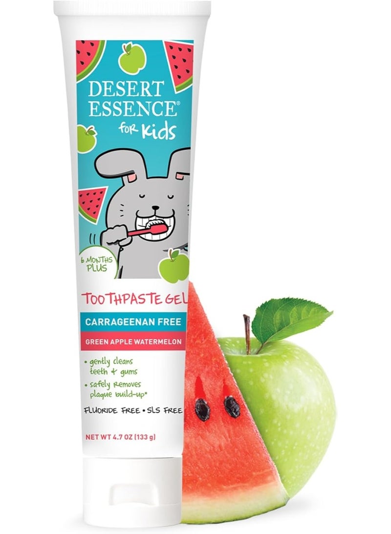 Desert Essence جل معجون أسنان الأطفال بنكهة البطيخ والتفاح الأخضر 133 جرام - Image 4