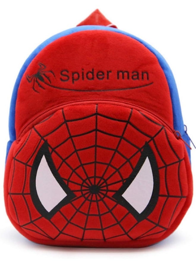 بلو تري حقيبة مدرسية للأطفال من بلو تري، حقيبة ظهر من القطيفة الناعمة، حقائب كرتونية كومبو، حقيبة سفر صغيرة للفتيات والأولاد الصغار (الرجل العنكبوت والفيل لكامل الجسم) - Image 2