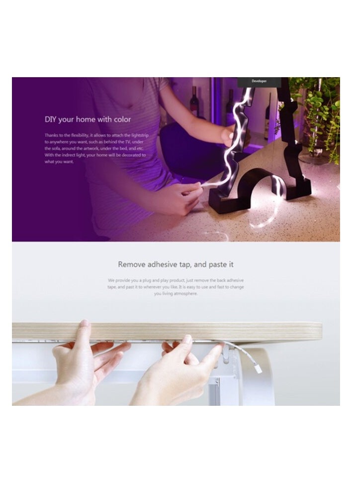 Xiaomi- Lightstrip DIY Smart Home MIJIA Million Colors Wi-Fi Enabled