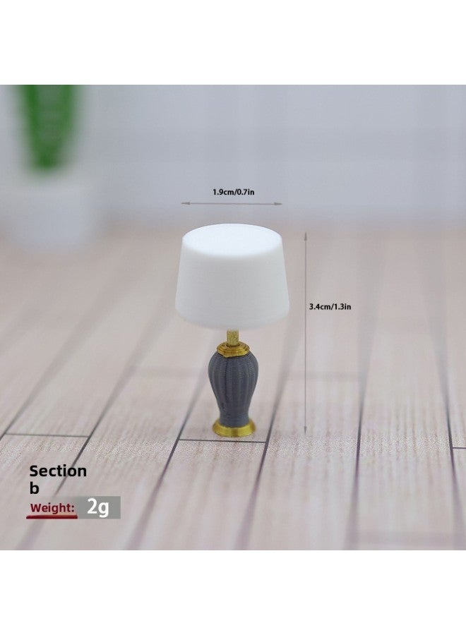 Doll House Miniature Furniture Small Ornaments Miniature Table Lamp Model Mini Bedside Lamp Model Sand Table Building Materials 