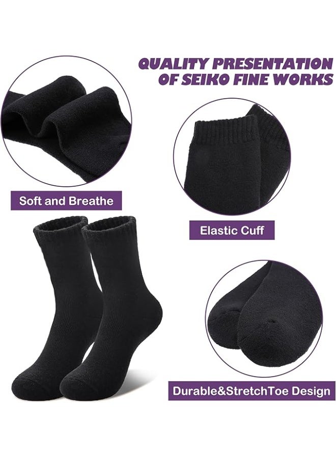 رات سو 4 زوج جوارب صوف للنساء جوارب شتوية دافئة جوارب حرارية صوف دافئ راحة غير رسمية جوارب شتوية جوارب شتوية مناسبة للدفء والراحة - Image 5