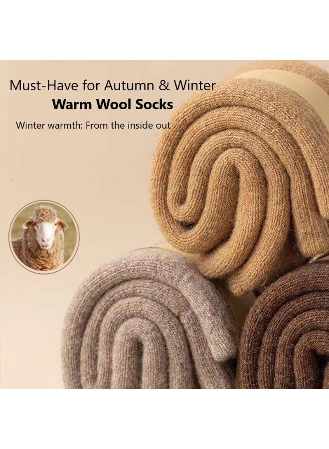 رات سو 4 زوج جوارب صوف للنساء جوارب شتوية دافئة جوارب حرارية صوف دافئ راحة غير رسمية جوارب شتوية جوارب شتوية مناسبة للدفء والراحة - Image 3