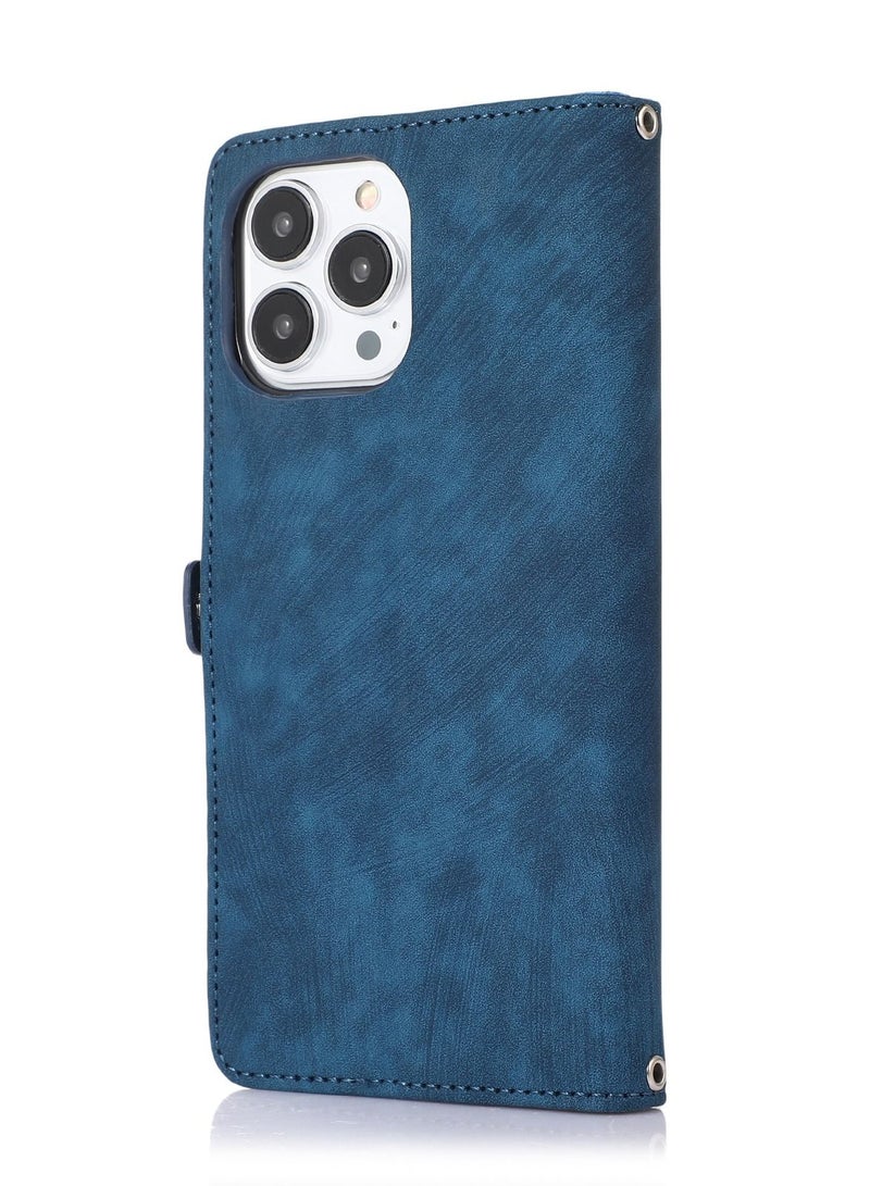 Suteni Flip Cover Leather Hidden Card Slots Phone Case for iPhone - Image 2