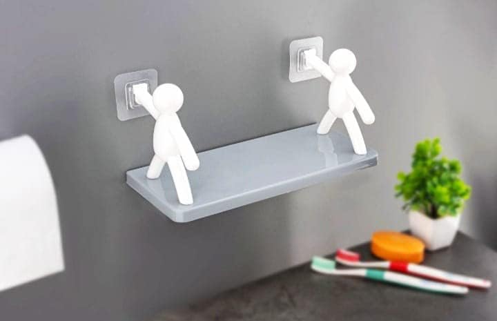 Multipurpose Cartoon Stand Holder with Self Adhesive Magic Stickers Suitable for Bathroom, Bed Room, Living Room, Kitchen, Office, Etc  - Image 2