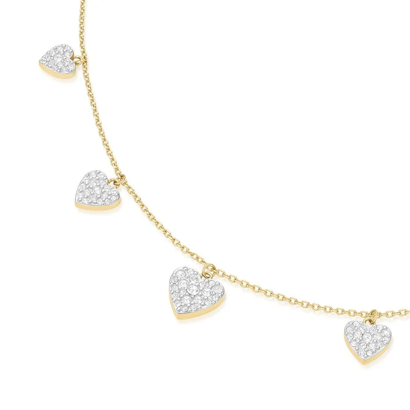 RoseField Rosefield Multi Hearts Necklace Gold - JNMHG-J1274