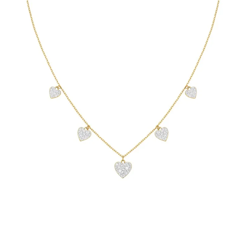 Rosefield  Rosefield Multi Hearts Necklace Gold - JNMHG-J1274 for Women | Best Price UAE