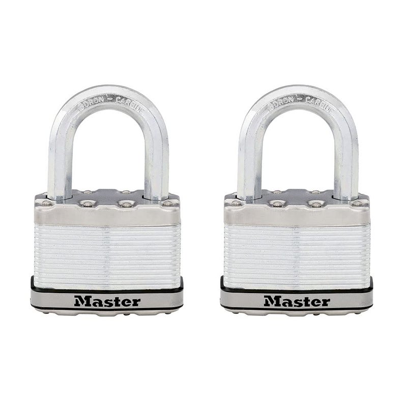 Master Lock M15XTLF Magnum Heavy Duty Outdoor Padlock with Key 2 Pack KeyedAlike