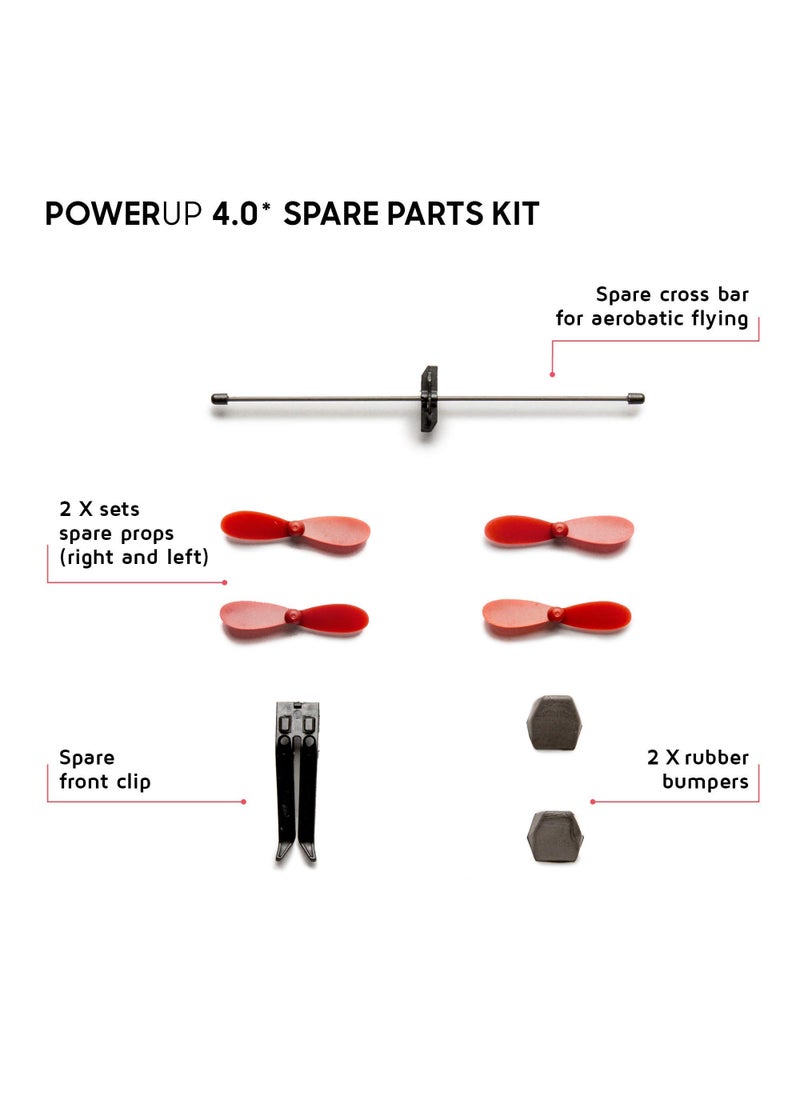 PowerUp POWERUP Spare Parts Kit 4.0 - Extra Parts for The 4.0 Flying Smartphone-Powered Paper Plane Kit.  - Image 2