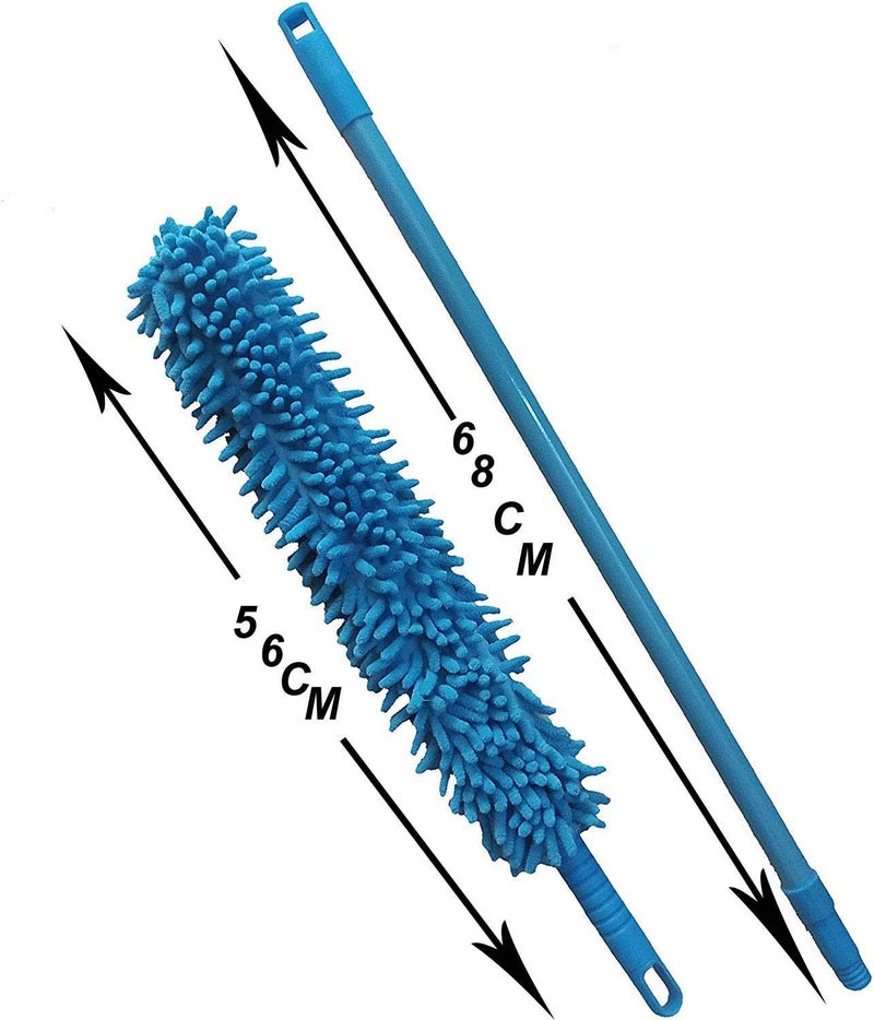 Dxent Multicoloured Cleaning Brush Feather Microfiber Duster Magic Dust Cleaner with Long Road Fit Home Office Cleaning Tools - Image 4