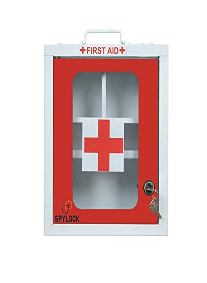 SPYLOCK Heavy Metal Wall Mounted First Aid, Kit Emergency, Medicine, Doctor, First Aid, Box Multipurpose Uses (Red) - Image 2