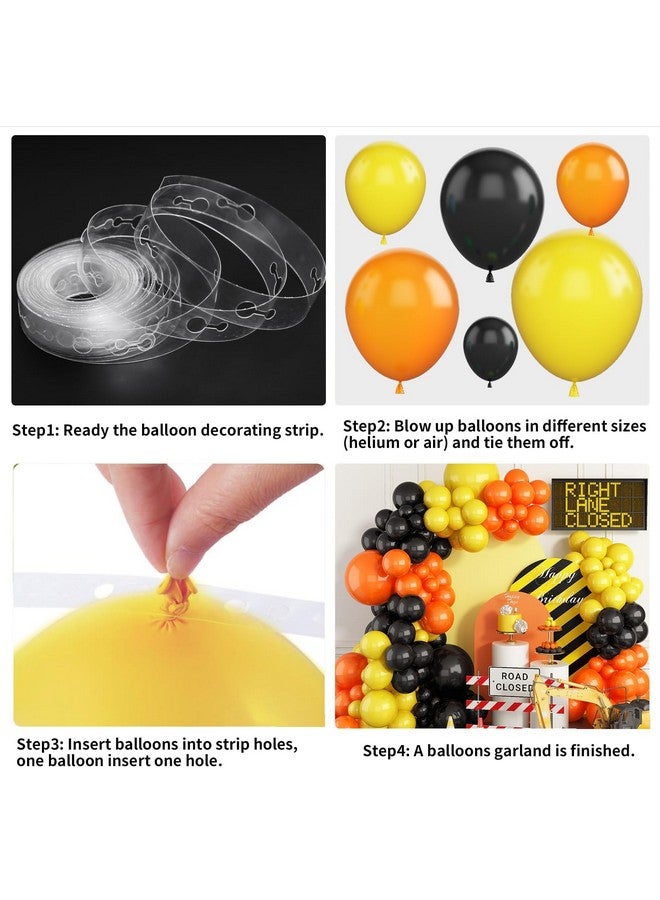 Sowide Construction Party Balloon Garland Kit, Construction Birthday Party Supplies Orange Black Yellow Balloon Garland with Truck Foil Balloon for Construction Quarantine Party Decorations - Image 3
