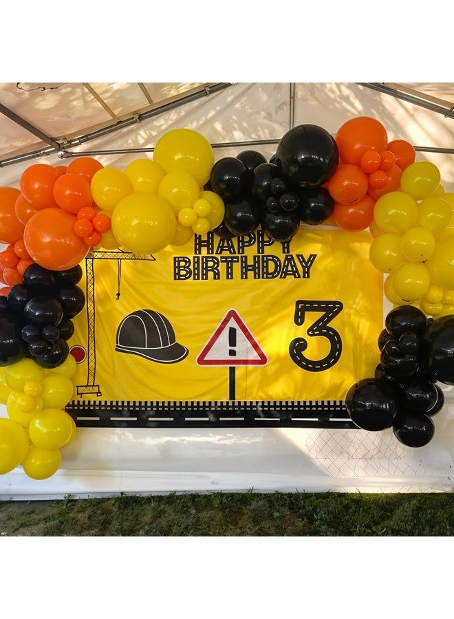 Sowide Construction Party Balloon Garland Kit, Construction Birthday Party Supplies Orange Black Yellow Balloon Garland with Truck Foil Balloon for Construction Quarantine Party Decorations - Image 5