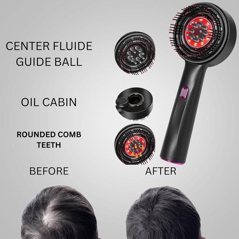 Rechargeable Scalp Massage Hair Oil Comb (Upgraded) - Gently unknots, soothes and relaxes, suitable for all hair types - Image 2