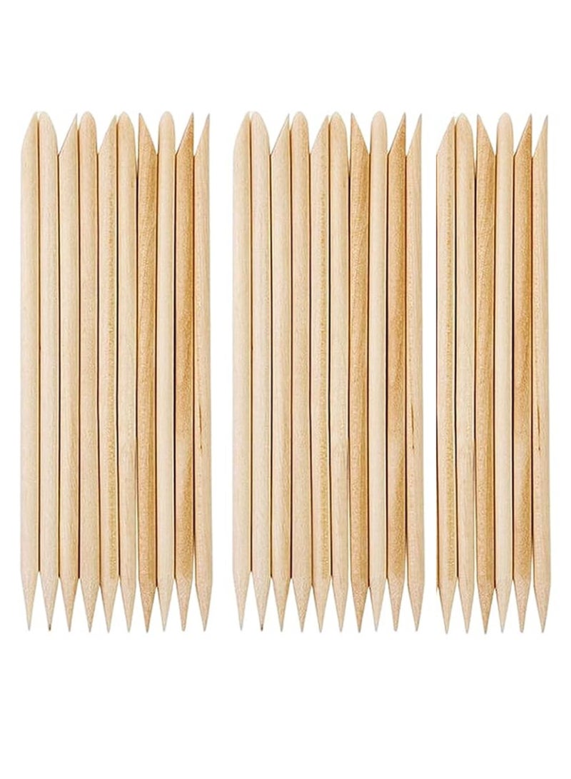 Cuticle Pusher Wooden Nail Sticks, Manicure Wooden Sticks 25 PCS - Image 1