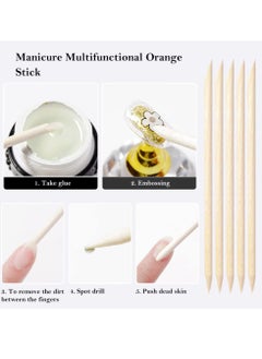 Generic Cuticle Pusher Wooden Nail Sticks, Manicure Wooden Sticks 25 PCS  - Image 3