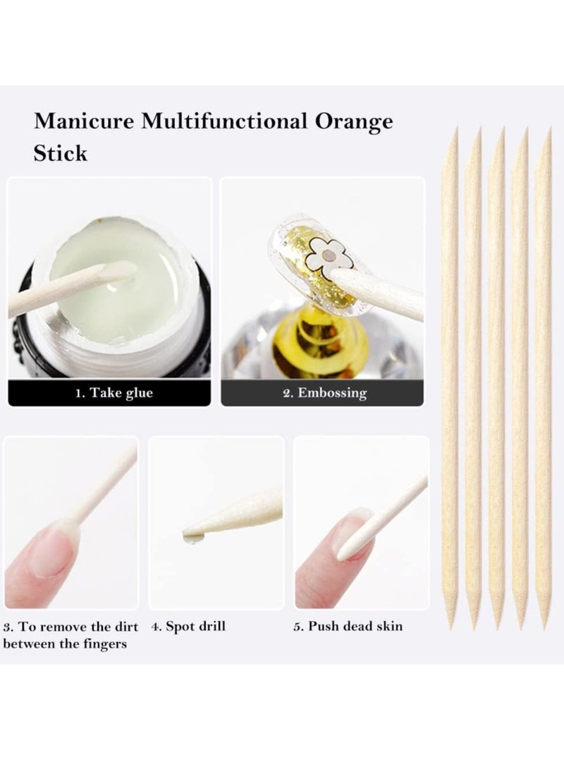 Cuticle Pusher Wooden Nail Sticks, Manicure Wooden Sticks 25 PCS - Image 3