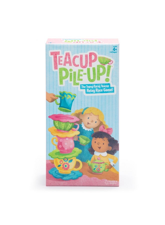 Educational Insights Teacup Pile-Up! Relay Game, Preschool Board Game, Easter Basket Stuffers for Kids, Gift for Kids Ages 4+ - Image 1