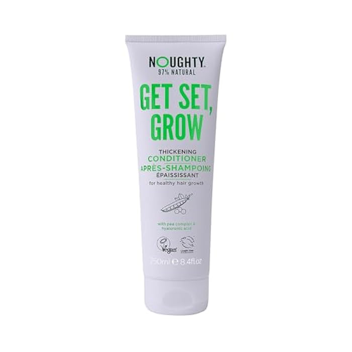Noughty 97% Natural Get Set Grow Hair Thickening Conditioner, Green Robusta Coffee Beans and Piroctone Olamine to Optimise Scalp Health, Stimulate Roots and Promote Hair Growth 250ml - Image 1