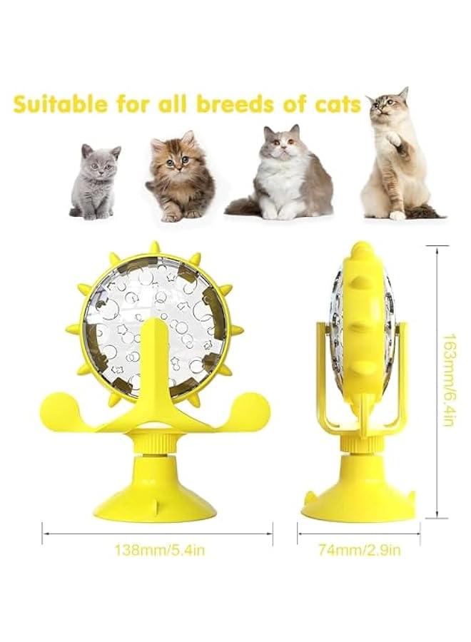 جهاز توزيع الطعام البطيء الدوران بكوب شفط قوي للقطط من دي إم جي لتدريب ذكاء الحيوانات الأليفة - تصميم دوار 360 درجة - Image 4