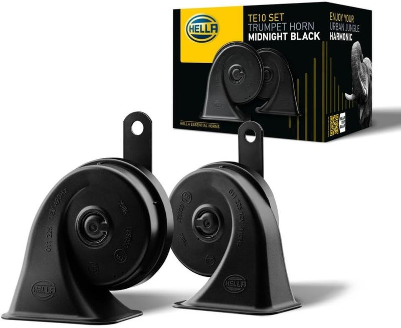 Hella Midnight Black 12v, 410/490Hz Compact design - Image 1