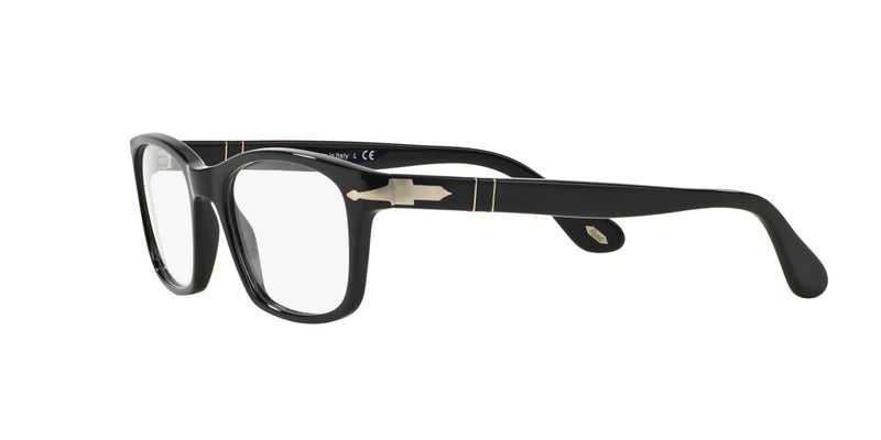 Persol Unisex PO3012V Square Prescription Eyewear Frames, Black/Demo Lens, 54 mm - Image 3