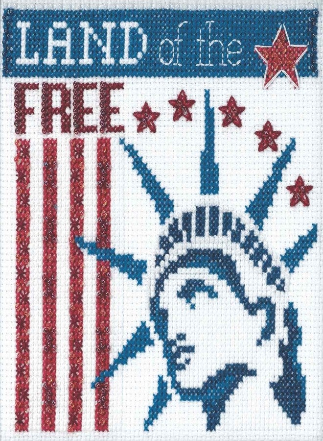 Mill Hill Land of The Free Beaded Counted Cross Stitch Kit Mill Hill 2019 Patriotic Quartet Collection MH171912 - Image 1