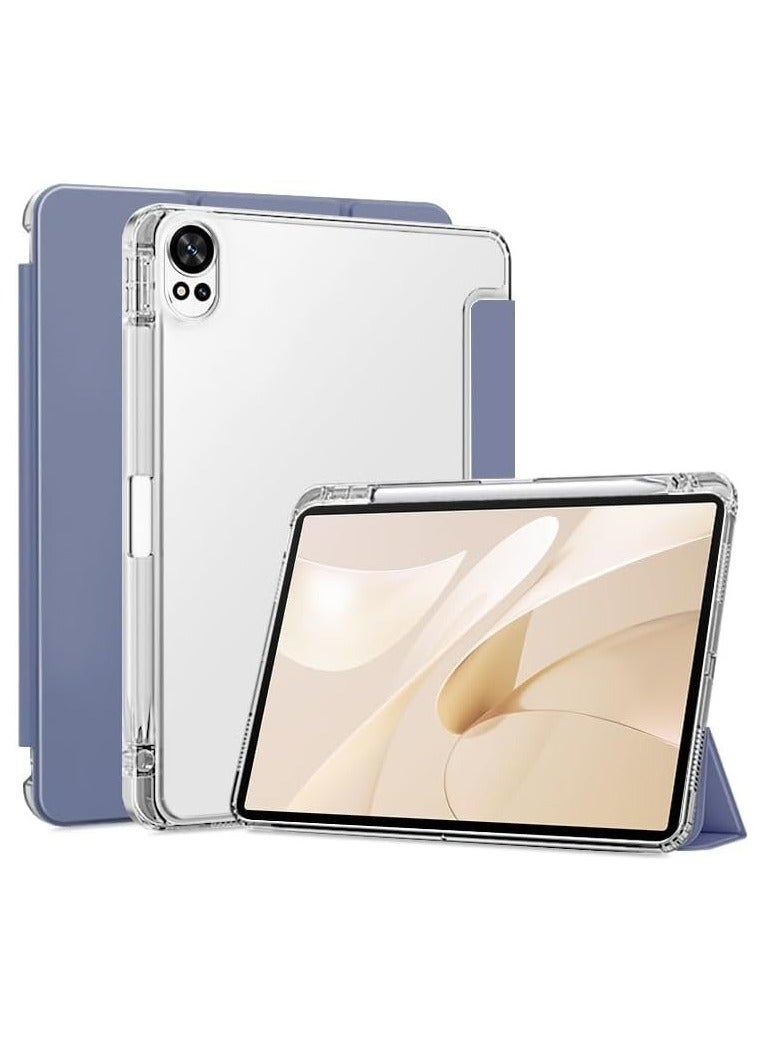 general Compatible with Huawei MatePad Air 12 inch 2024 Case, TPU Slim Cover with Pencil Holder, Auto Wake/Sleep Smart Transparent soft Back Case with Stand Function