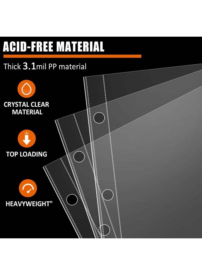 tutata Jumbo Card Sleeves Big Card Protector Sleeves for 3 Ring Binder - 50 Pack - Image 3