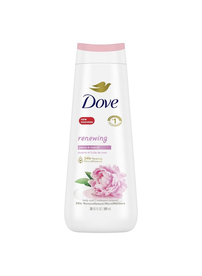 Dove Body Wash Renewing Peony and Rose Oil for Renewed, Healthy-Looking Skin Gentle Skin Cleanser with 24hr Renewing MicroMoisture 20 oz - Image 1