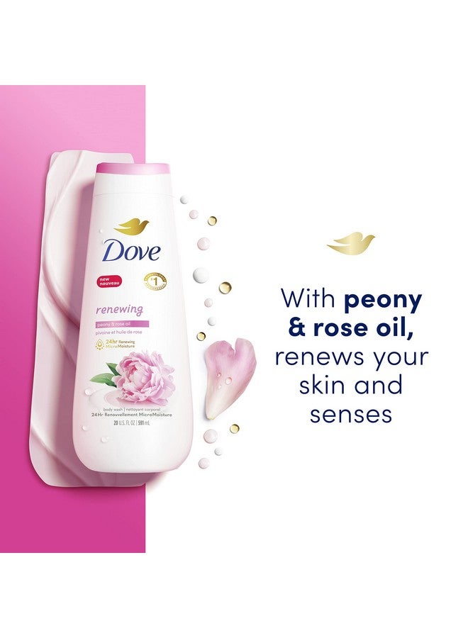 Dove Body Wash Renewing Peony and Rose Oil for Renewed, Healthy-Looking Skin Gentle Skin Cleanser with 24hr Renewing MicroMoisture 20 oz - Image 3