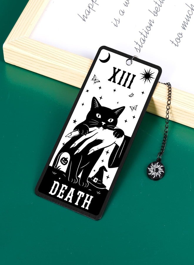 FOOZDEEVAAQ Gothic Bookmark Valentines Gifts for Him Her Girlfrirend Boyfriend Galentines Day Gifts for Women Friends Black Witchy Cat Gift for Girls Mystical Tarot Card Spooky Cat Gift for Cat Lovers Halloween - Image 3