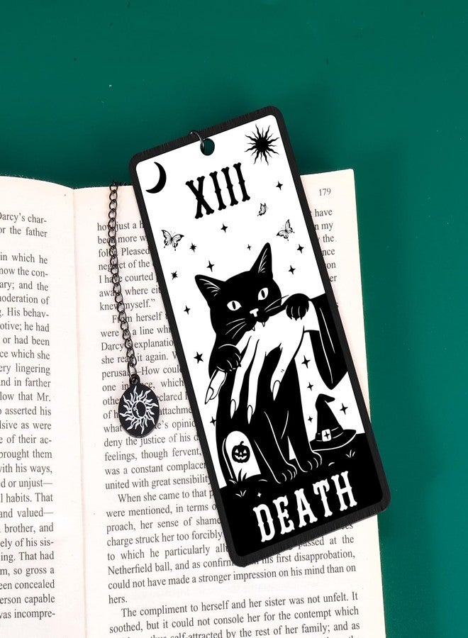 FOOZDEEVAAQ Gothic Bookmark Valentines Gifts for Him Her Girlfrirend Boyfriend Galentines Day Gifts for Women Friends Black Witchy Cat Gift for Girls Mystical Tarot Card Spooky Cat Gift for Cat Lovers Halloween - Image 5