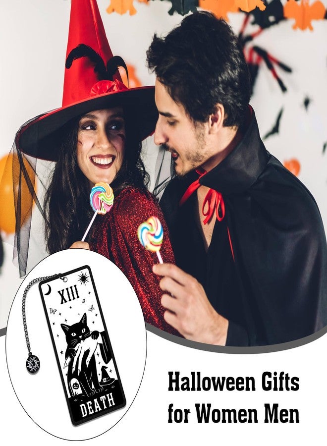 FOOZDEEVAAQ Gothic Bookmark Valentines Gifts for Him Her Girlfrirend Boyfriend Galentines Day Gifts for Women Friends Black Witchy Cat Gift for Girls Mystical Tarot Card Spooky Cat Gift for Cat Lovers Halloween - Image 4