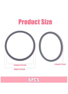 KASTWAVE 6 Pack Water Bottle Gasket Replacement for Owala FreeSip, Silicone Lid Seal O Ring Sealing Gaskets Replacement Parts Accessories Compatible with Owala Stainless Steel Cup (Grey)  - Image 2