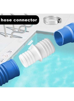 SAVITA 4pcs Pool Hose Adapter 1.5 to 1.25" with 8pcs Adjustable Stainless Steel Clamps, Double-Ended Swimming Pool Hose Adapter for 1.5 to 1.25" Connector (White)  - Image 5