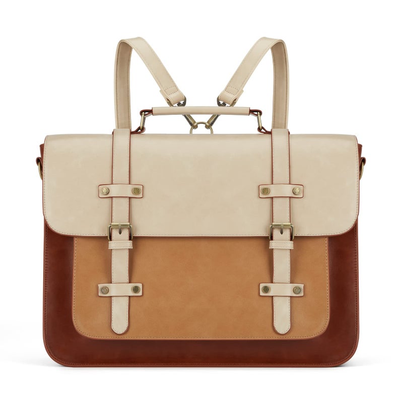 ECOSUSI Laptop Bag for Women Vegan Leather Messenger Purse Fashion Briefcase Backpack 156 inch Computer Satchel Handbag