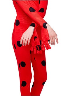 GROIC 3PCS Miraculous Ladybug Costume Ladybug Cosplay Costume Kids Costume with Eye Mask ,Bag  - Image 5
