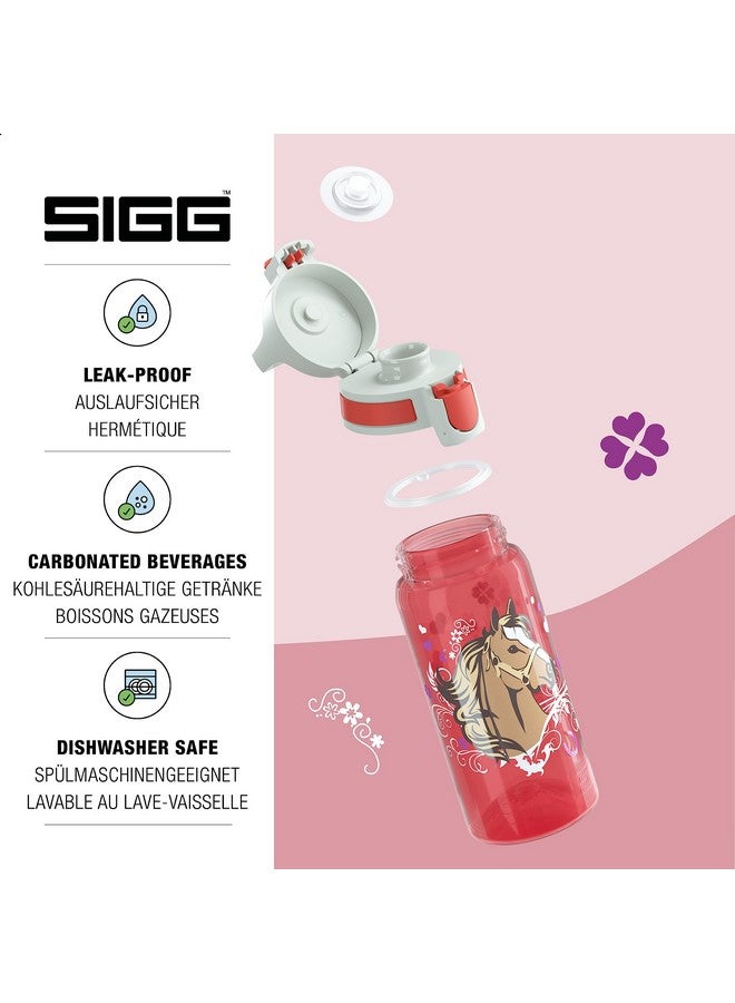 Sigg Kids Water Bottle Viva One Horses Leakproof Lid Dishwasher Bpa Free Sport And Bike One Hand Children'S Drink Bottle 17 Oz - Image 3
