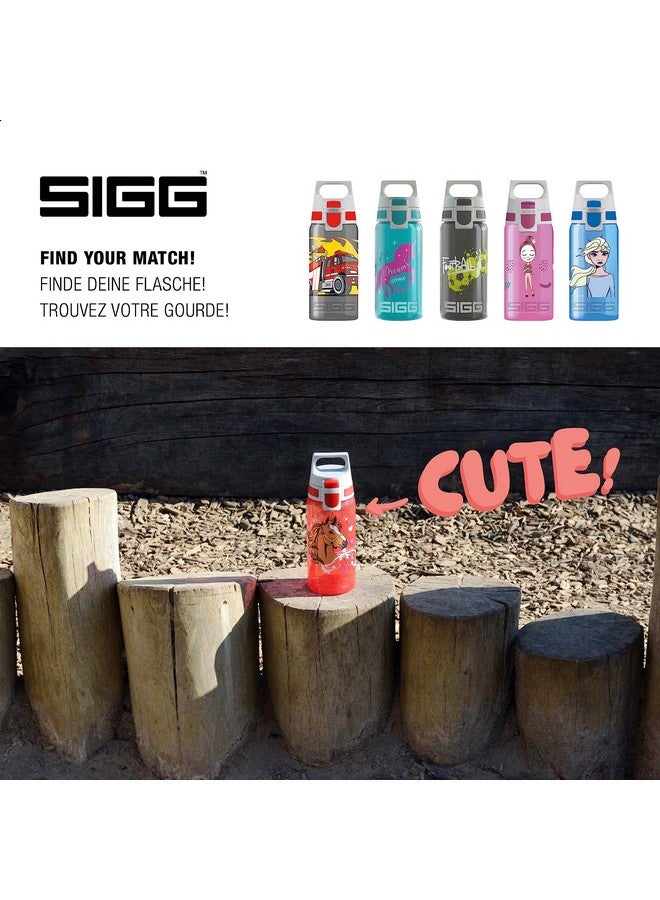 Sigg Kids Water Bottle Viva One Horses Leakproof Lid Dishwasher Bpa Free Sport And Bike One Hand Children'S Drink Bottle 17 Oz - Image 5