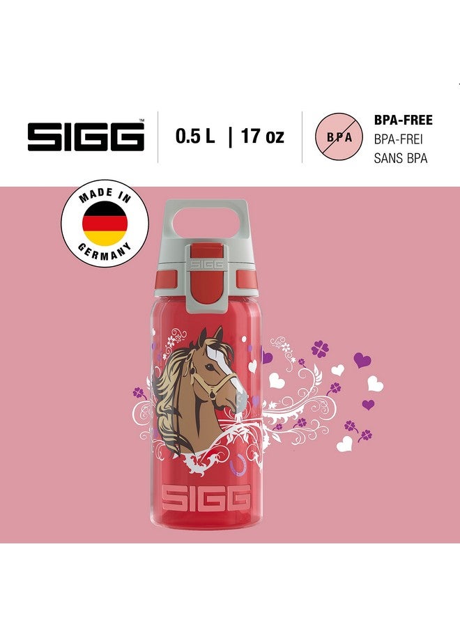 Sigg Kids Water Bottle Viva One Horses Leakproof Lid Dishwasher Bpa Free Sport And Bike One Hand Children'S Drink Bottle 17 Oz - Image 2